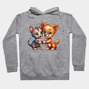 cat and dog Hoodie